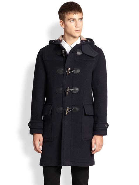 burberry men's winter coats|men's Burberry duffle coat.